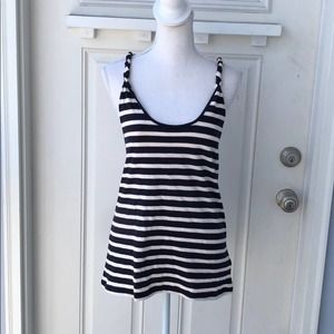 Current/Elliott• The Twisted Tank in Navy/Cream